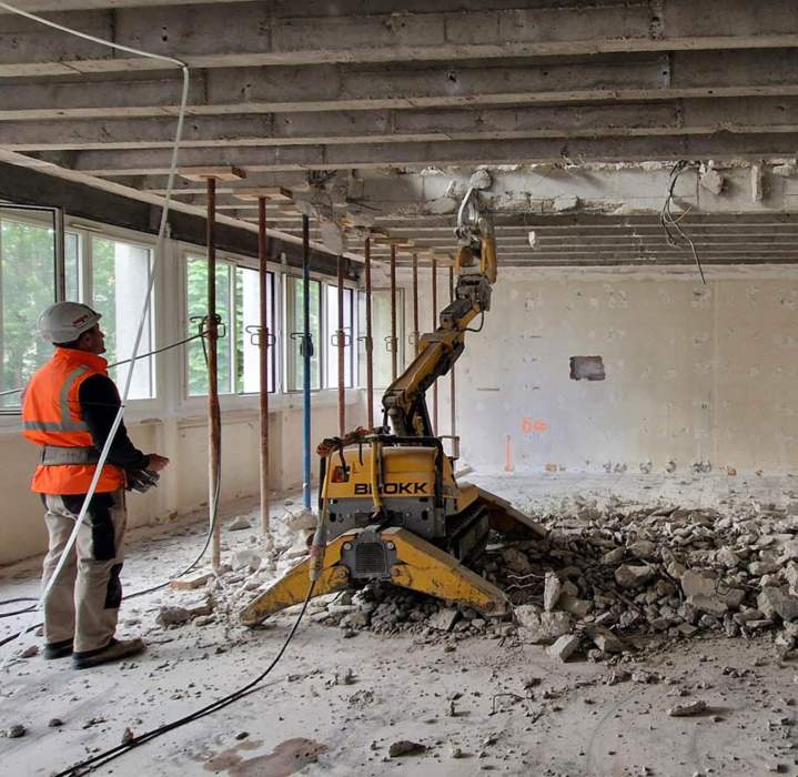 Chantier de démolition à Rosny-sous-Bois