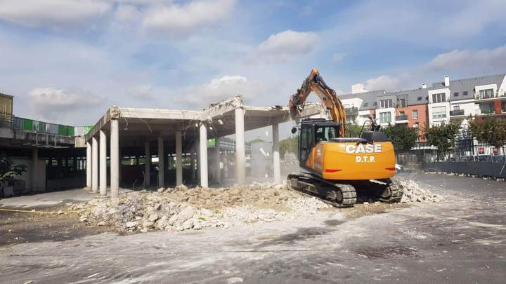 Chantier de démolition à Rosny sous Bois