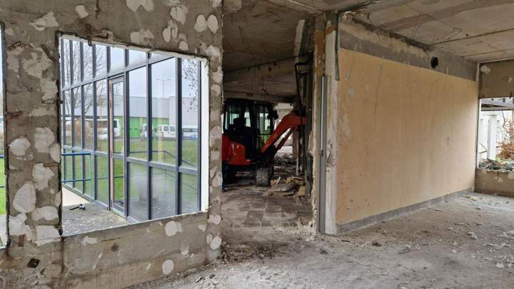 Travaux de démolition partielle à Rosny sous Bois